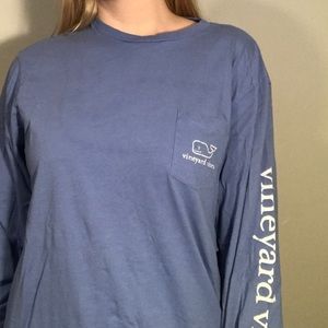 Vineyard Vines Long Sleeve Medium Blue Tshirt